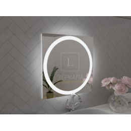 Зеркало в ванную комнату с подсветкой Палермо 110х110 см