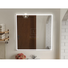 Зеркало с подсветкой для ванной комнаты Люмиро Слим 110х110 см