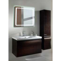 Квадратное LED зеркало с подсветкой в ванной Катро 90x90 см